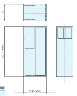 Sugatsune DSI-4251-43: 120mm x 43mm Sliding Door Handle - Satin Stainless Steel