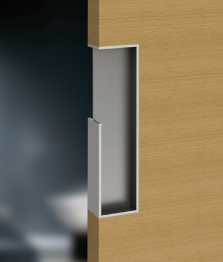 Sugatsune DSI-4254S200-45: 200mm x 45mm Slim Sliding Door Handle - Satin Stainless Steel