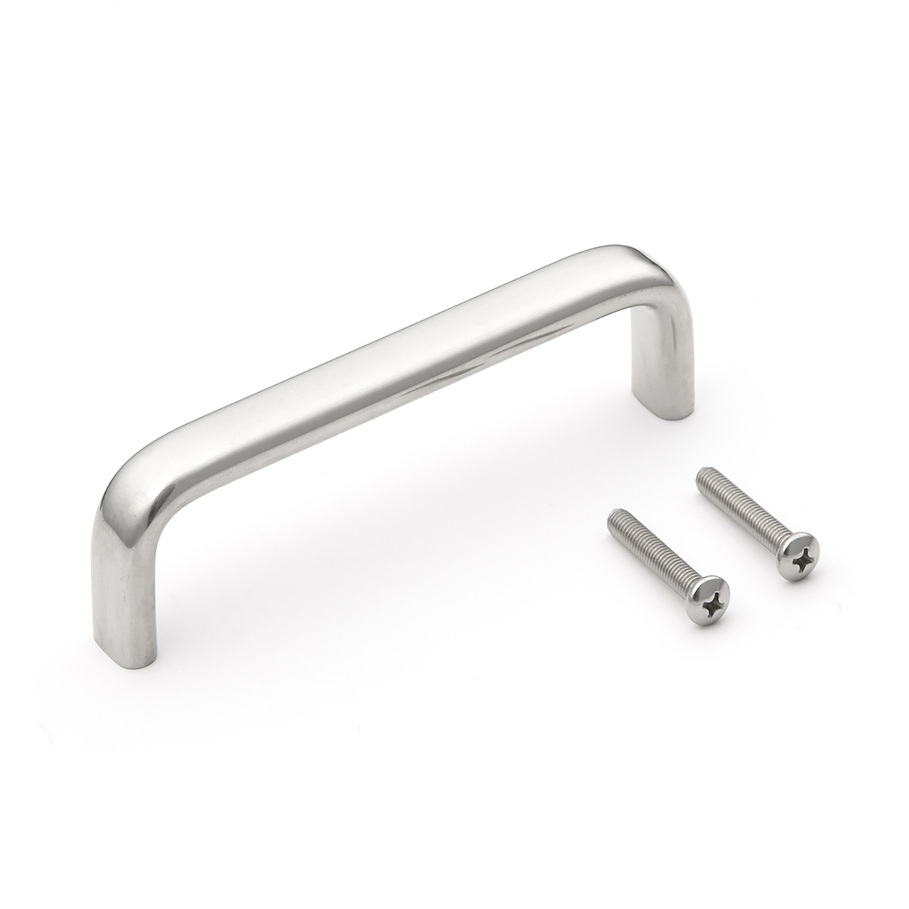 Sugatsune EC-120/M: 112mm cc D-Handle Cabinet Pull - Mirror Stainless Steel