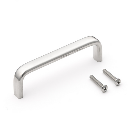 Sugatsune EC-120/M: 112mm cc D-Handle Cabinet Pull - Mirror Stainless Steel