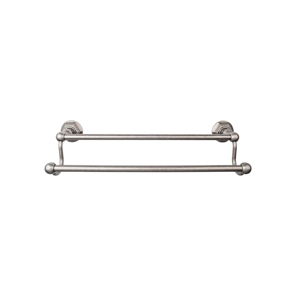 Top Knobs ED11APB: 30" cc Edwardian Bath Double Towel Bar - Antique Pewter