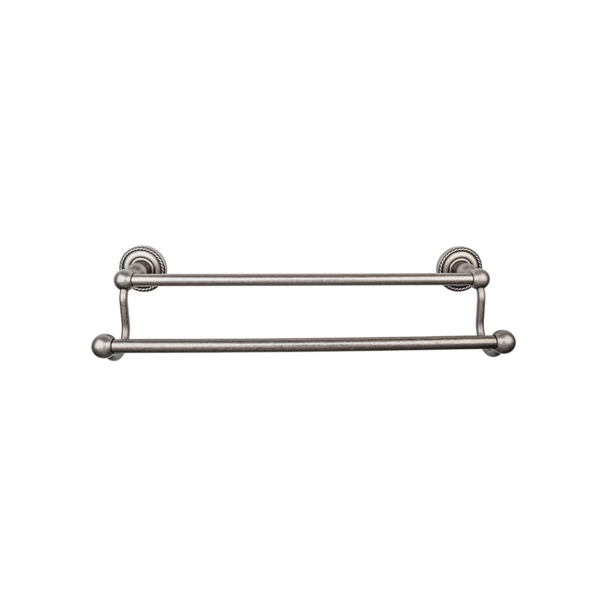 Top Knobs ED11APF: 30" cc Edwardian Bath Double Towel Bar - Antique Pewter