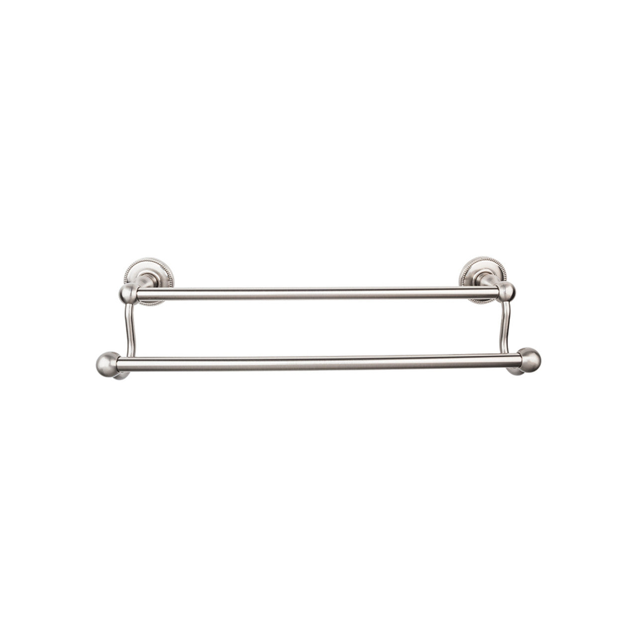 Top Knobs ED11BSNA: 30" cc Edwardian Bath Double Towel Bar - Brushed Satin Nickel