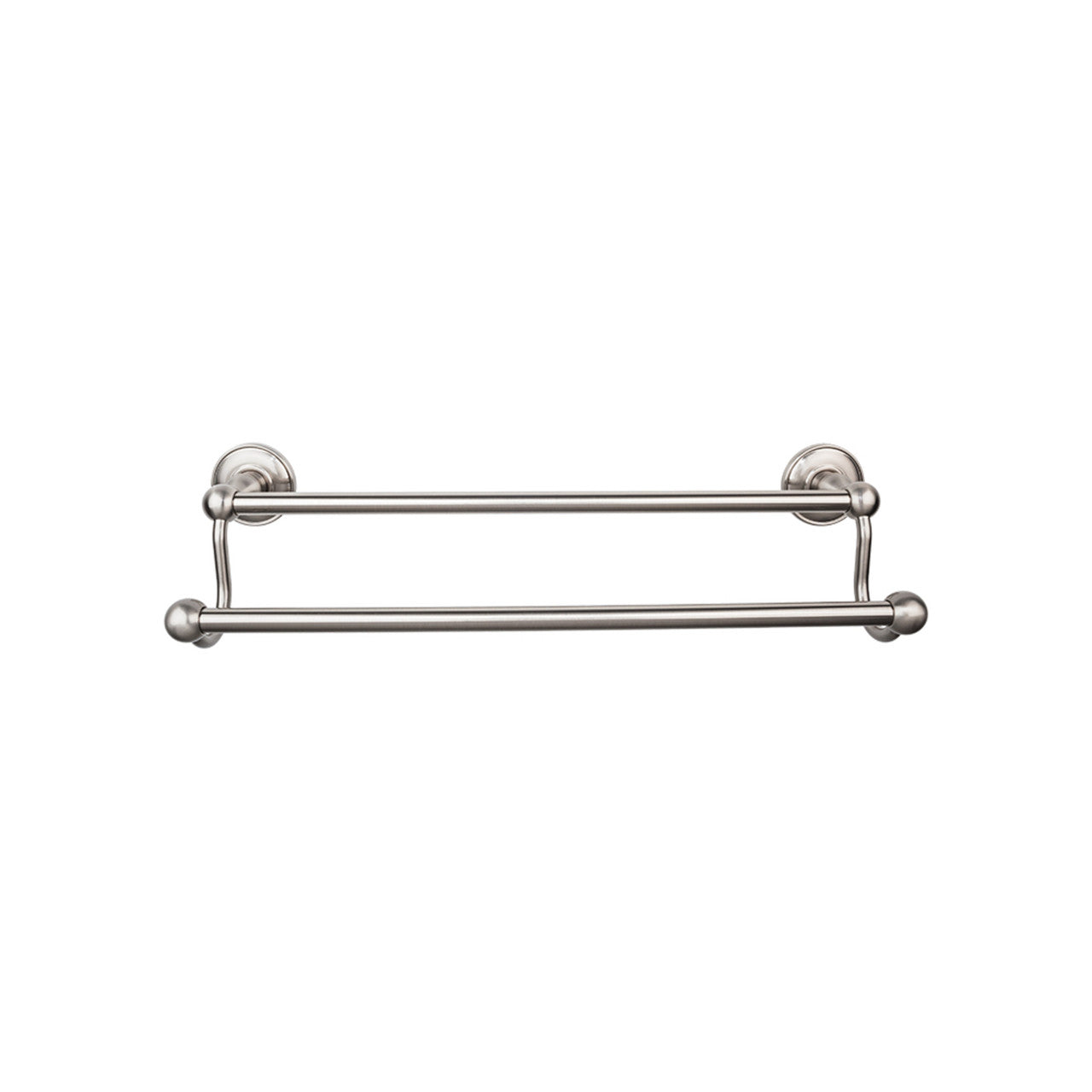 Top Knobs ED11BSND: 30" cc Edwardian Bath Double Towel Bar - Brushed Satin Nickel
