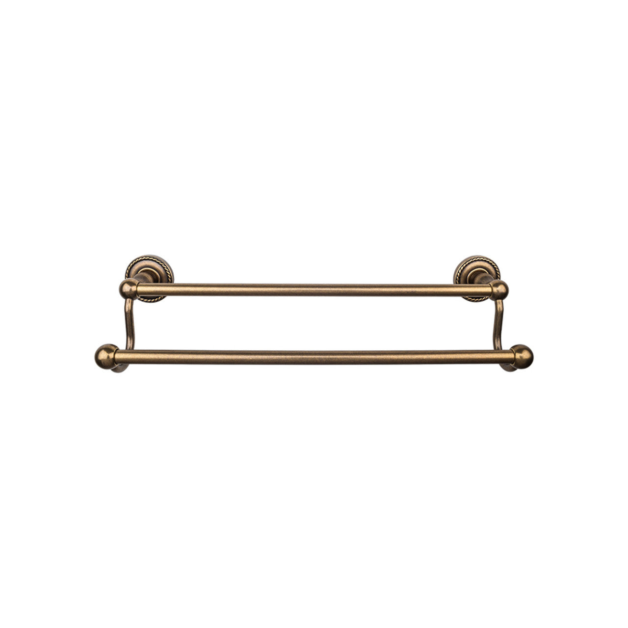 Top Knobs ED11GBZF: 30" cc Edwardian Bath Double Towel Bar - German Bronze
