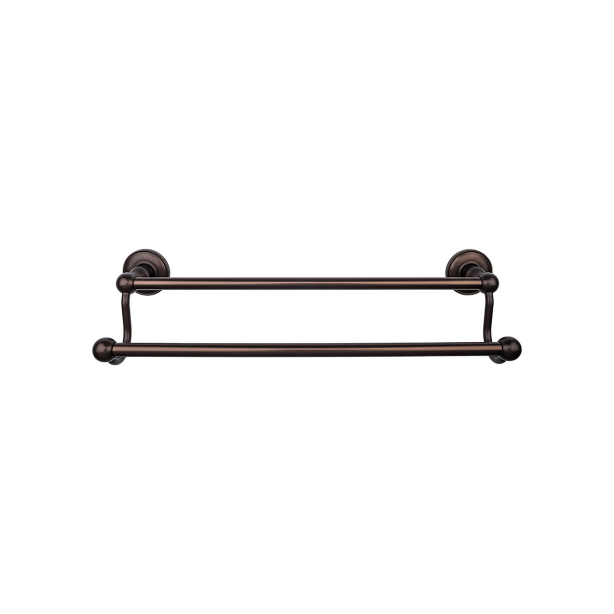 Top Knobs ED11ORBD: 30" cc Edwardian Bath Double Towel Bar - Oil Rubbed Bronze
