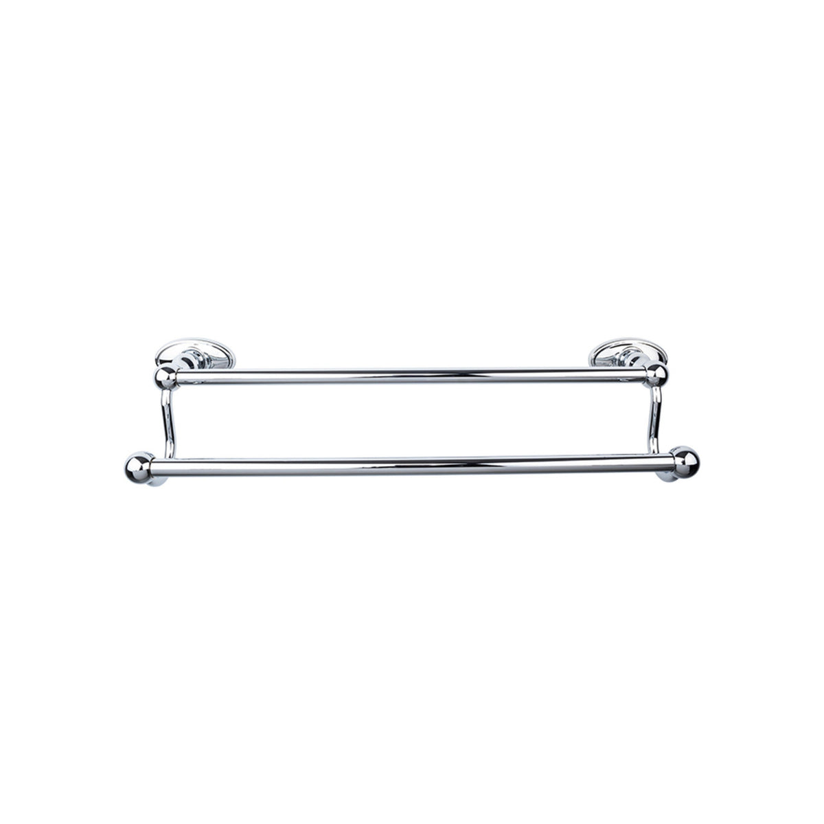 Top Knobs ED11PCC: 30" cc Edwardian Bath Double Towel Bar - Polished Chrome