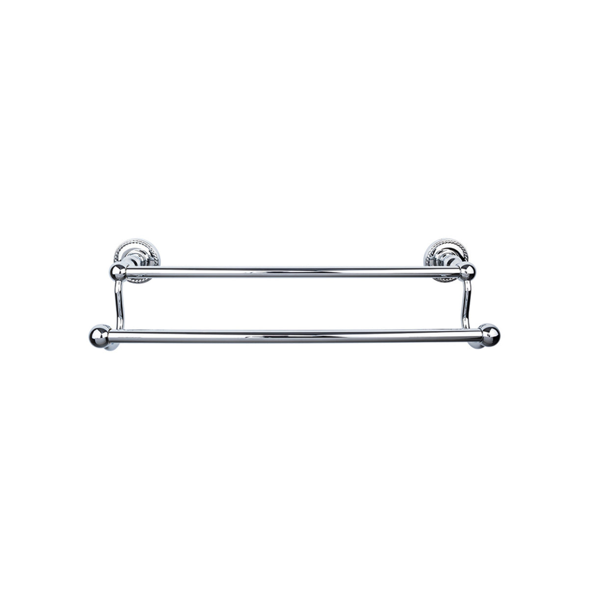 Top Knobs ED11PCF: 30" cc Edwardian Bath Double Towel Bar - Polished Chrome