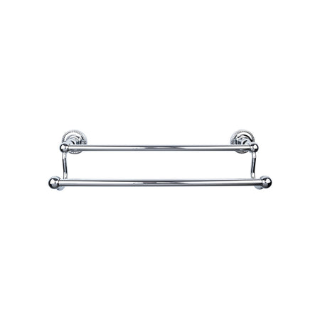 Top Knobs ED11PCF: 30" cc Edwardian Bath Double Towel Bar - Polished Chrome