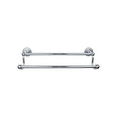 Top Knobs ED11PCF: 30" cc Edwardian Bath Double Towel Bar - Polished Chrome