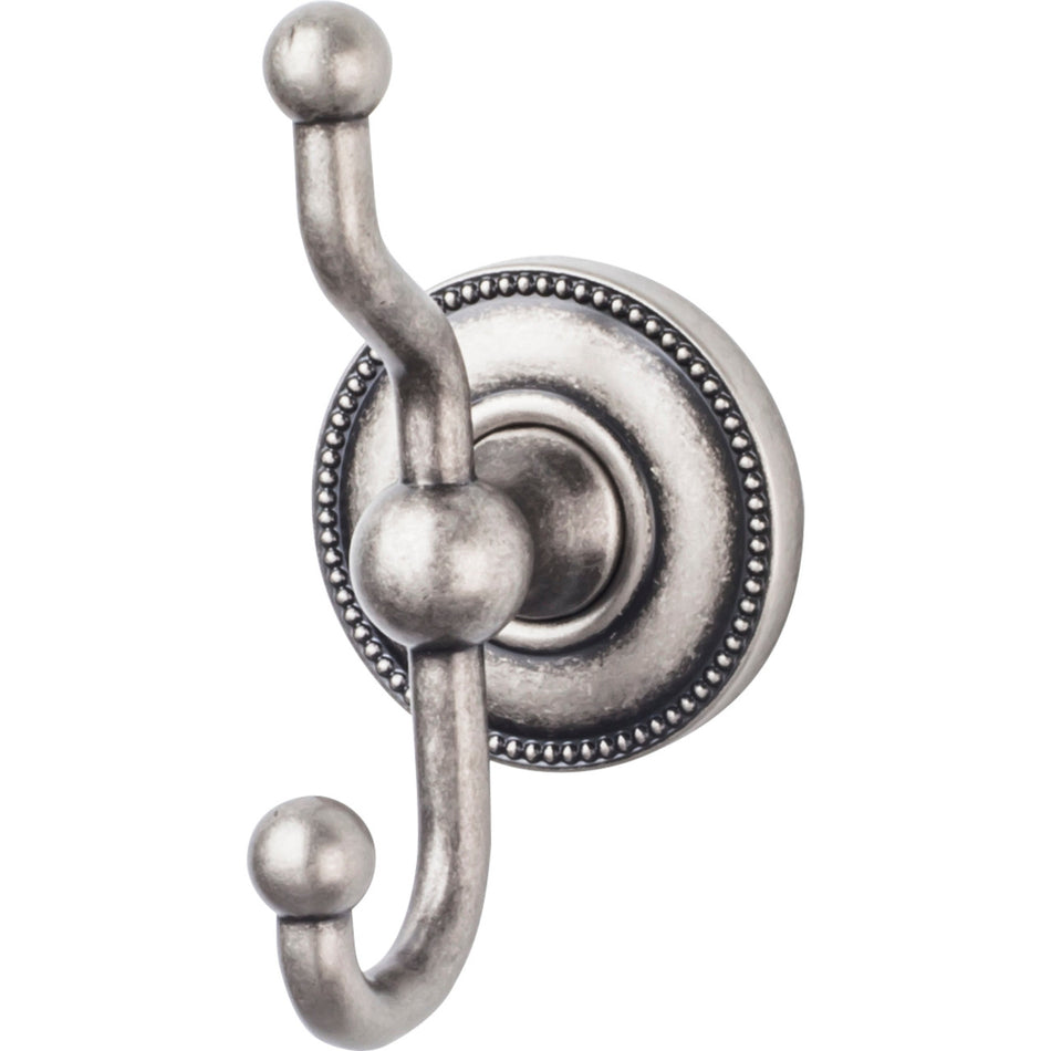 Top Knobs ED2APA: Edwardian Bath Double Wall Hook - Antique Pewter