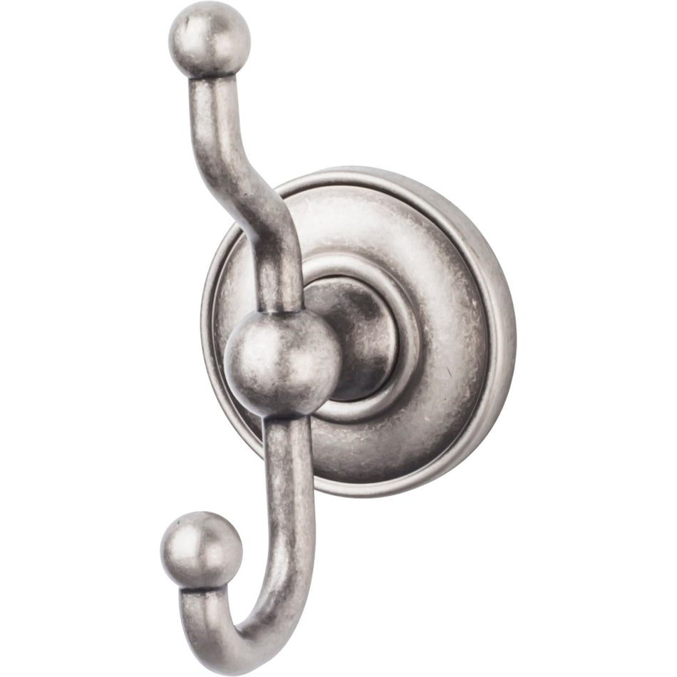 Top Knobs ED2APD: Edwardian Bath Double Wall Hook - Antique Pewter