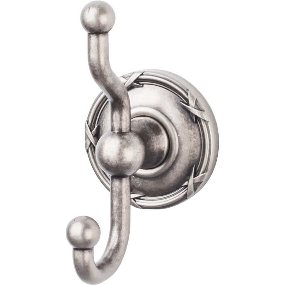 Top Knobs ED2APE: Edwardian Bath Double Wall Hook - Antique Pewter