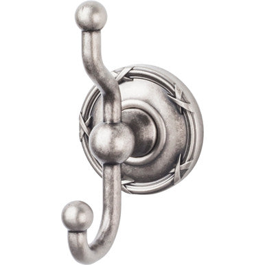 Top Knobs ED2APE: Edwardian Bath Double Wall Hook - Antique Pewter