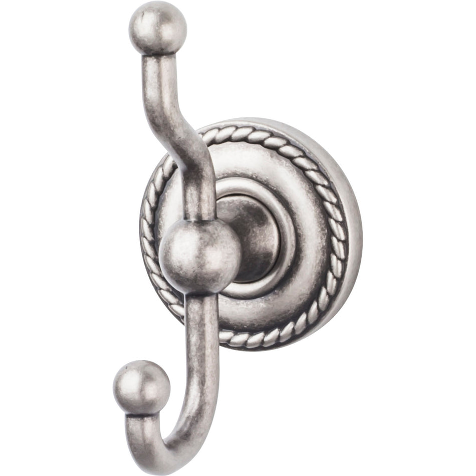 Top Knobs ED2APF: Edwardian Bath Double Wall Hook - Antique Pewter