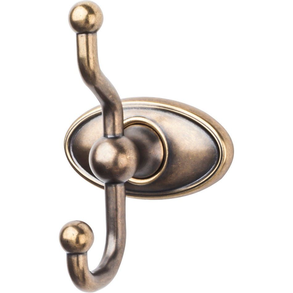 Top Knobs ED2GBZC: Edwardian Bath Double Wall Hook - German Bronze