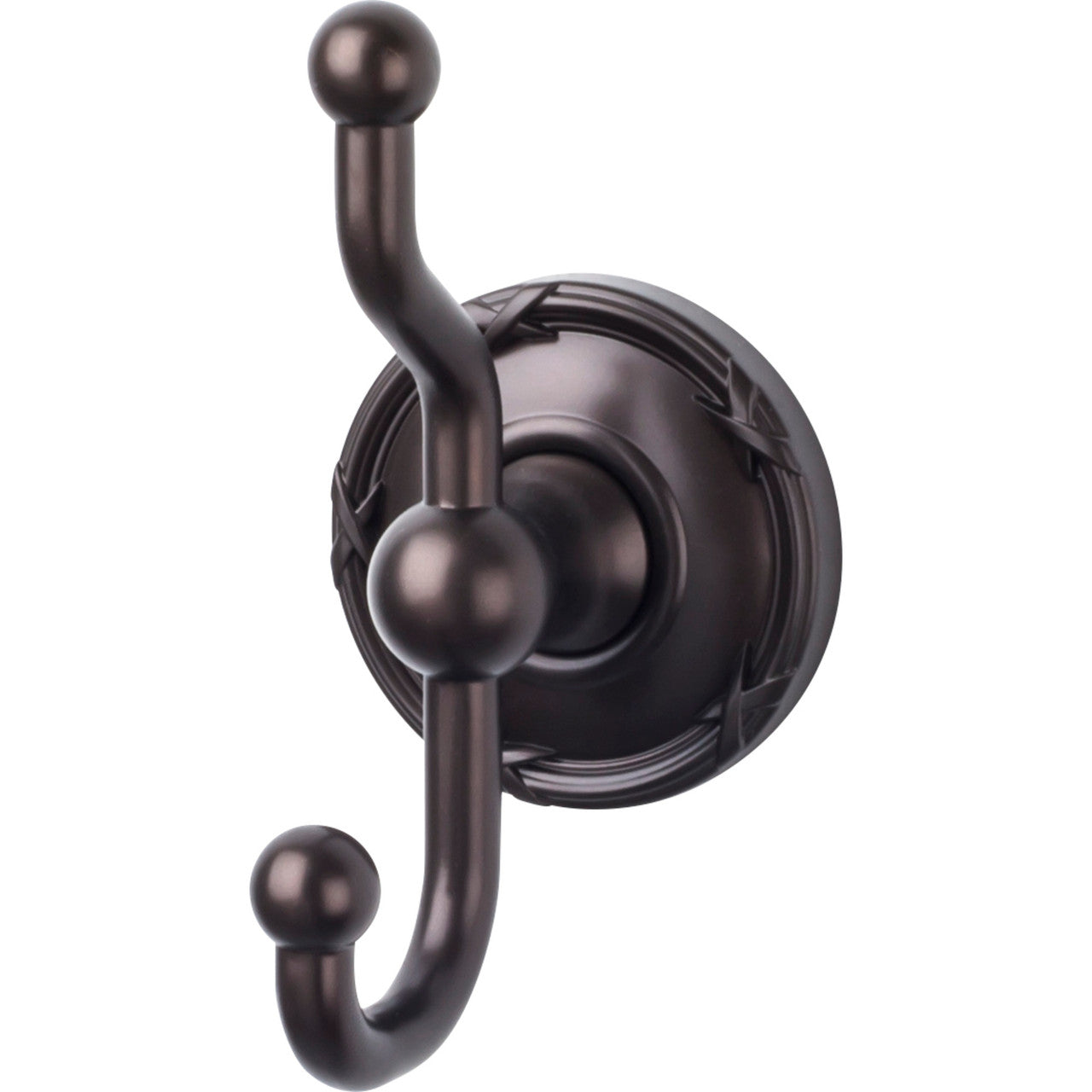 Top Knobs ED2ORBE: Edwardian Bath Double Wall Hook - Oil Rubbed Bronze