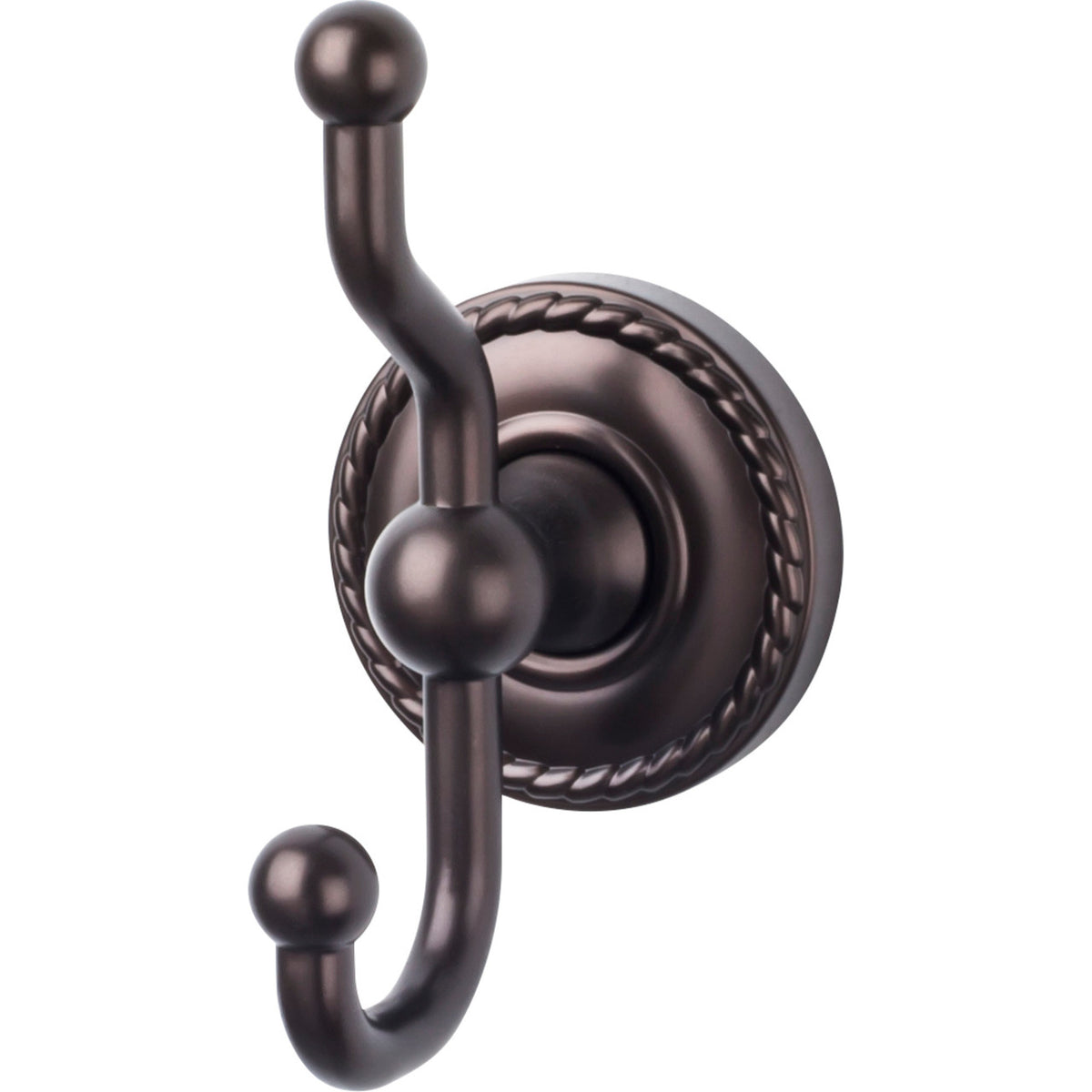 Top Knobs ED2ORBF: Edwardian Bath Double Wall Hook - Oil Rubbed Bronze