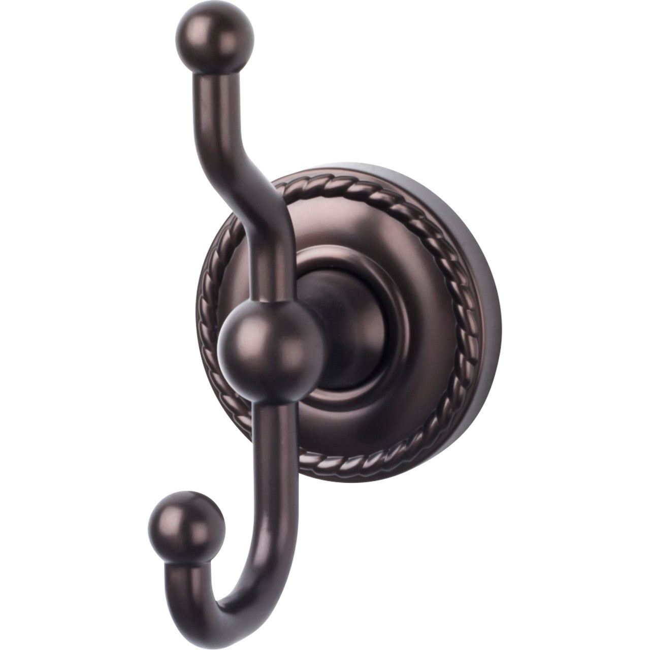 Top Knobs ED2ORBF: Edwardian Bath Double Wall Hook - Oil Rubbed Bronze