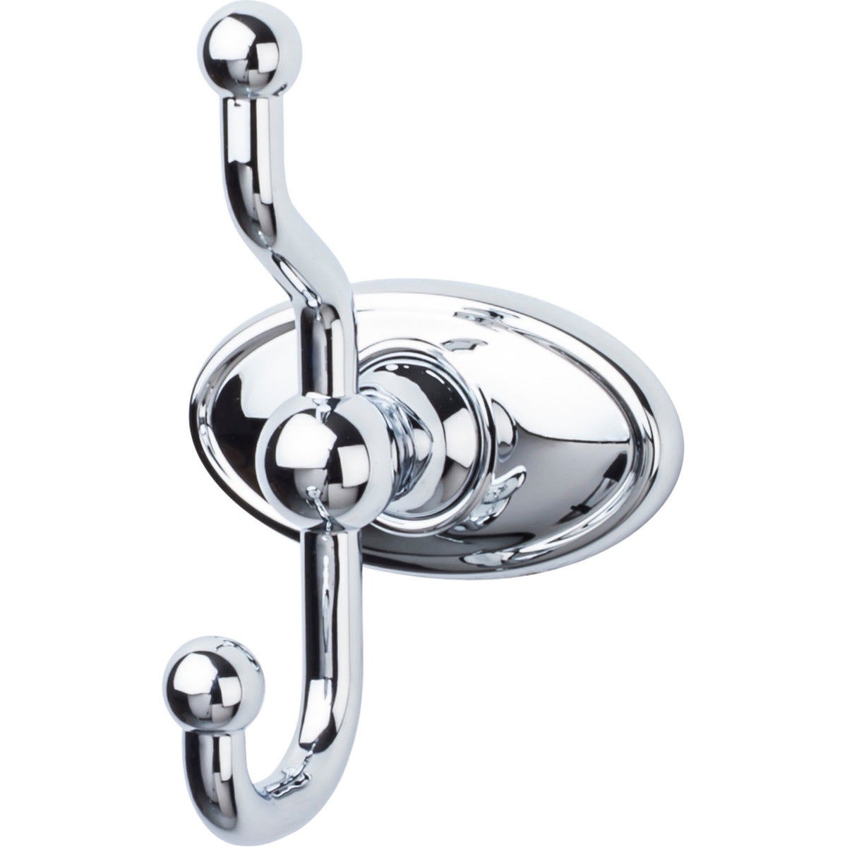Top Knobs ED2PCC: Edwardian Bath Double Wall Hook - Polished Chrome