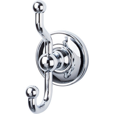 Top Knobs ED2PCD: Edwardian Bath Double Wall Hook - Polished Chrome