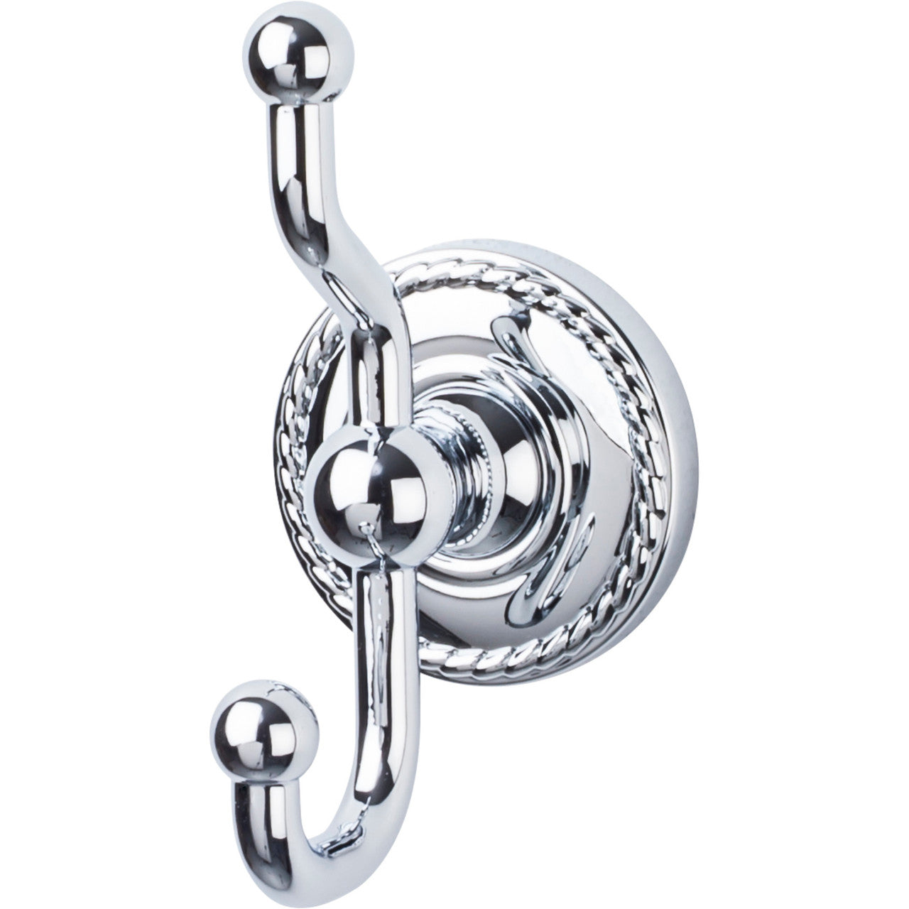 Top Knobs ED2PCF: Edwardian Bath Double Wall Hook - Polished Chrome