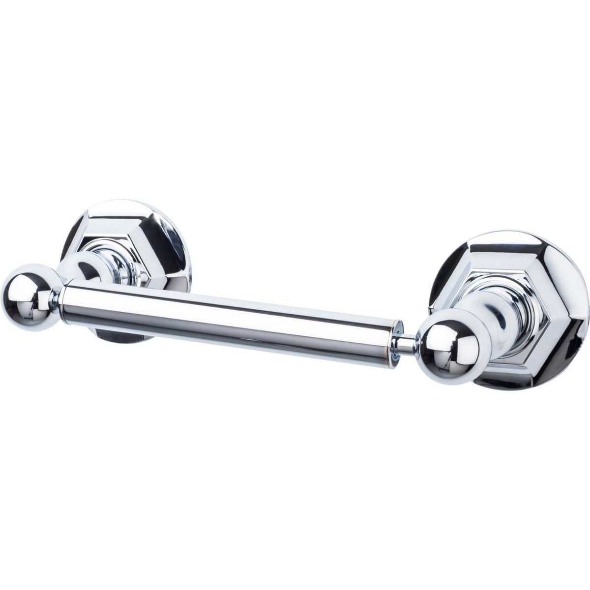 Top Knobs ED3PCB: 6-3/4" cc Edwardian Bath Tissue Roll Holder - Polished Chrome
