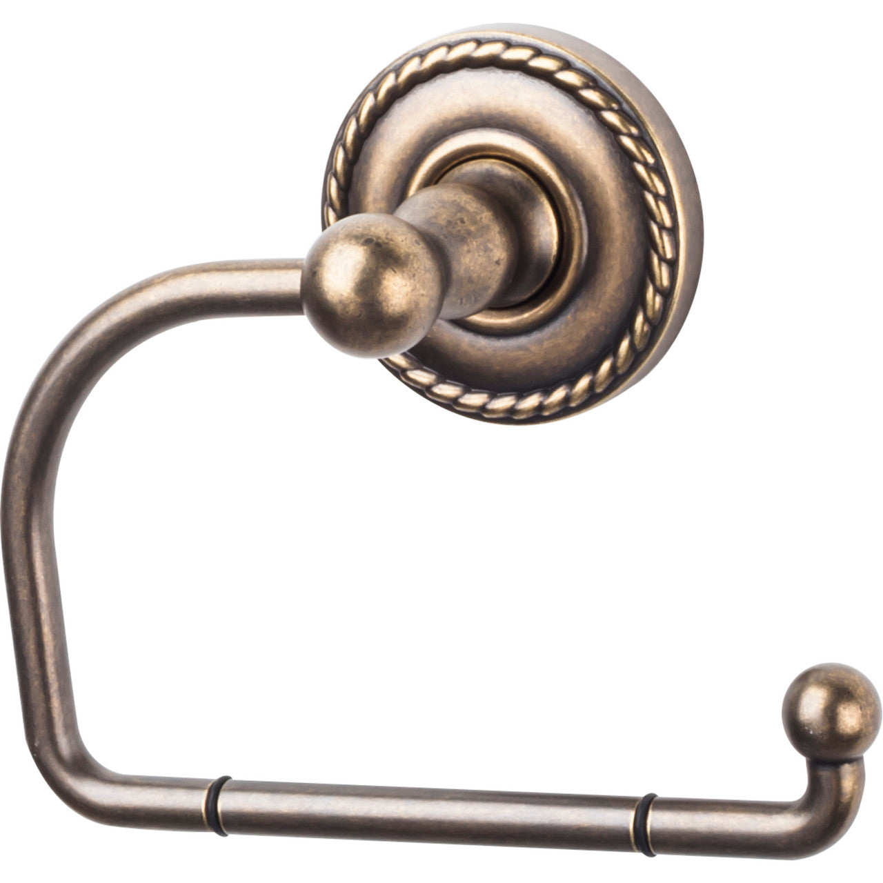 Top Knobs ED4GBZF: Edwardian Bath Single Arm Tissue Roll Holder - German Bronze