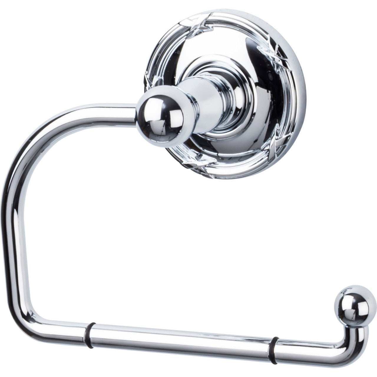 Top Knobs ED4PCE: Edwardian Bath Single Arm Tissue Roll Holder - Polished Chrome