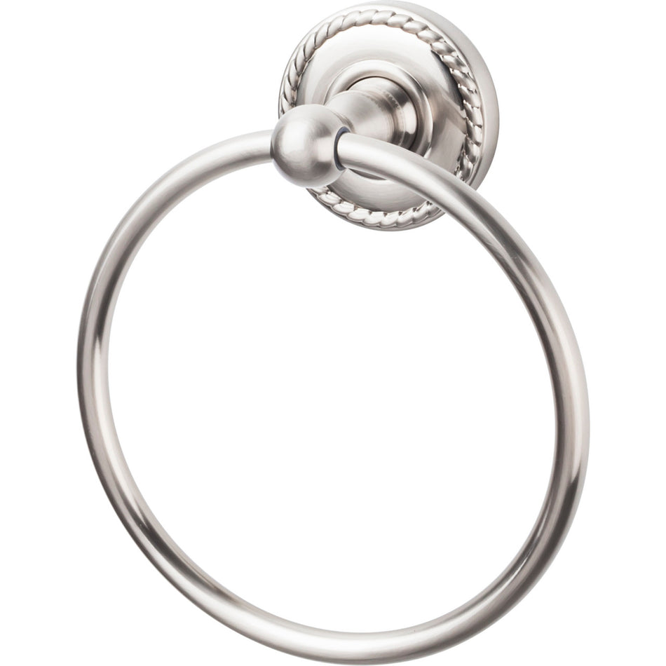 Top Knobs ED5BSNF: Edwardian Bath Towel Ring - Brushed Satin Nickel