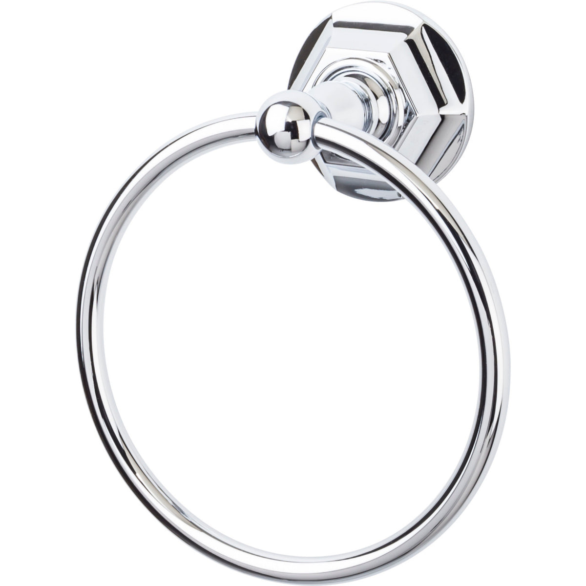 Top Knobs ED5PCB: Edwardian Bath Towel Ring - Polished Chrome