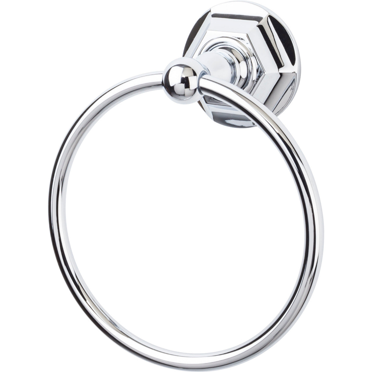 Top Knobs ED5PCB: Edwardian Bath Towel Ring - Polished Chrome