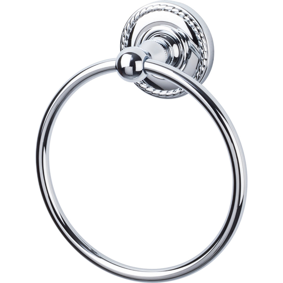 Top Knobs ED5PCF: Edwardian Bath Towel Ring - Polished Chrome