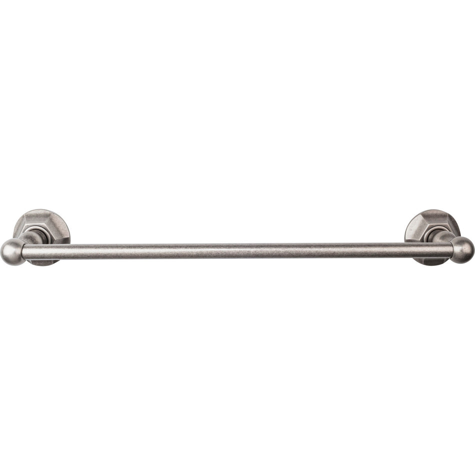 Top Knobs ED6APB: 18" cc Edwardian Bath Single Towel Bar - Antique Pewter