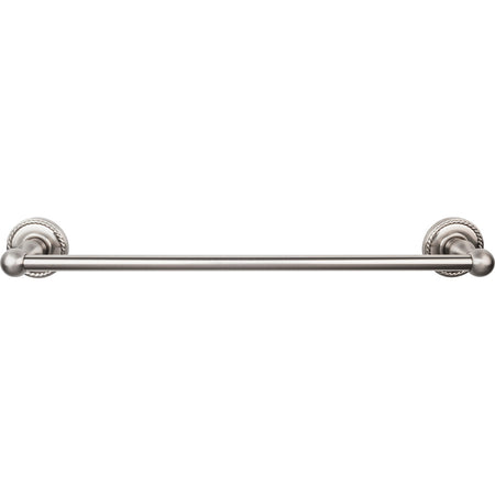 Top Knobs ED6BSNF: 18" cc Edwardian Bath Single Towel Bar - Brushed Satin Nickel