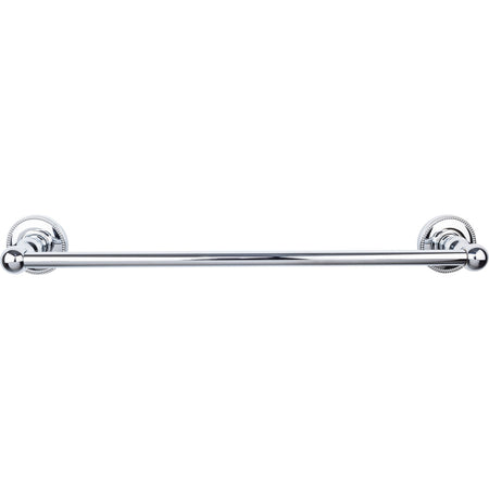 Top Knobs ED6PCA: 18" cc Edwardian Bath Single Towel Bar - Polished Chrome