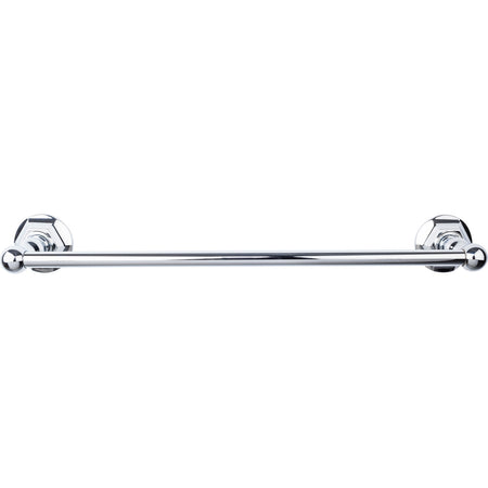 Top Knobs ED6PCB: 18" cc Edwardian Bath Single Towel Bar - Polished Chrome