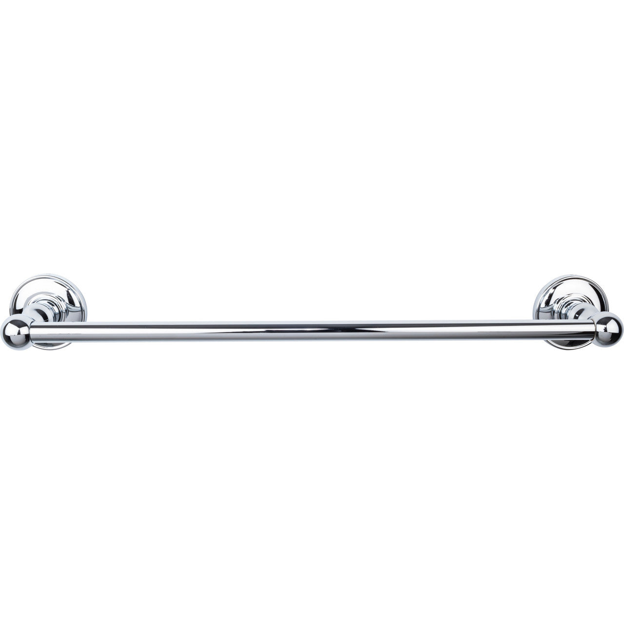 Top Knobs ED6PCD: 18" cc Edwardian Bath Single Towel Bar - Polished Chrome