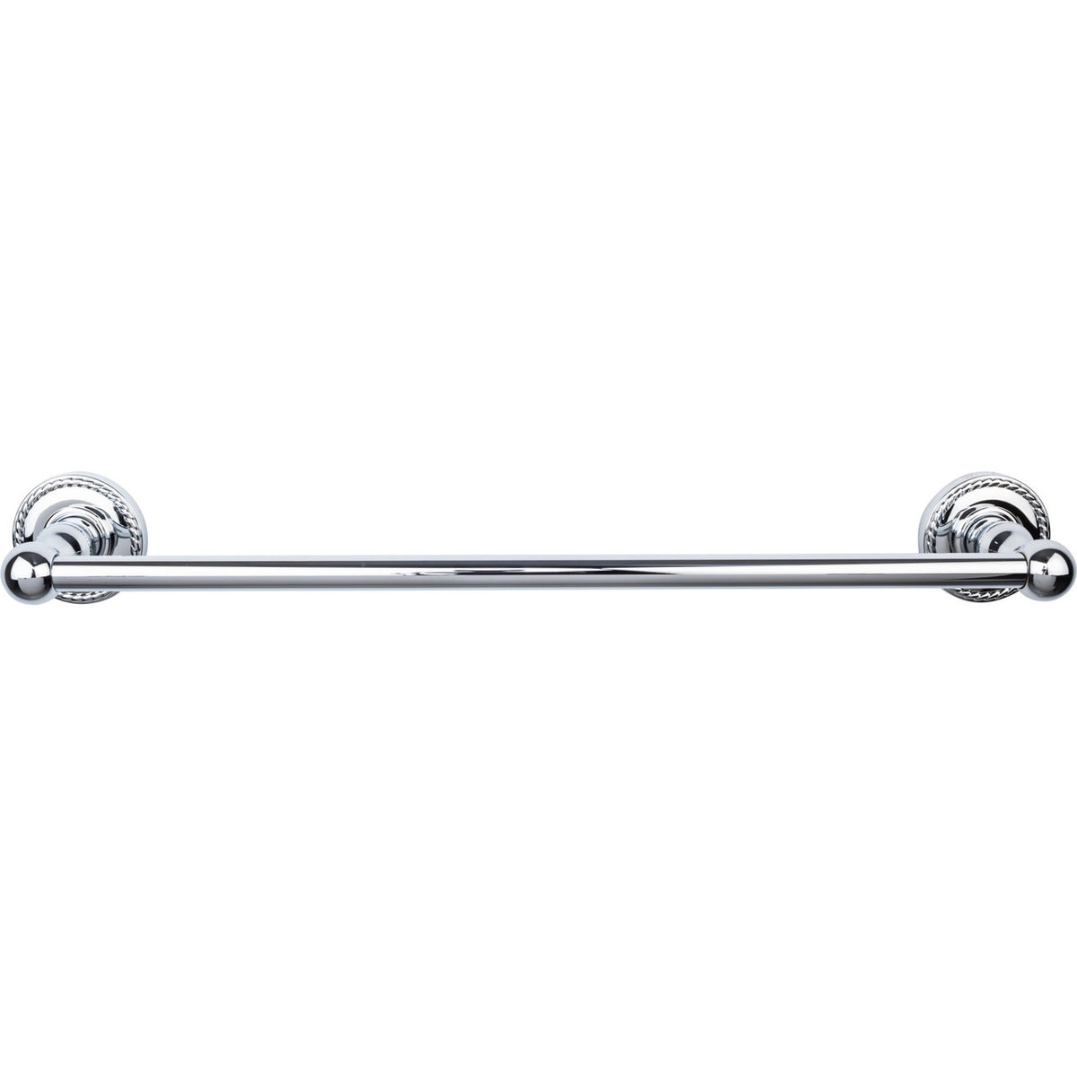Top Knobs ED6PCF: 18" cc Edwardian Bath Single Towel Bar - Polished Chrome