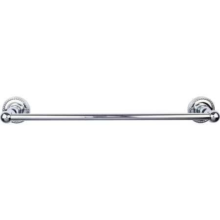 Top Knobs ED6PCF: 18" cc Edwardian Bath Single Towel Bar - Polished Chrome