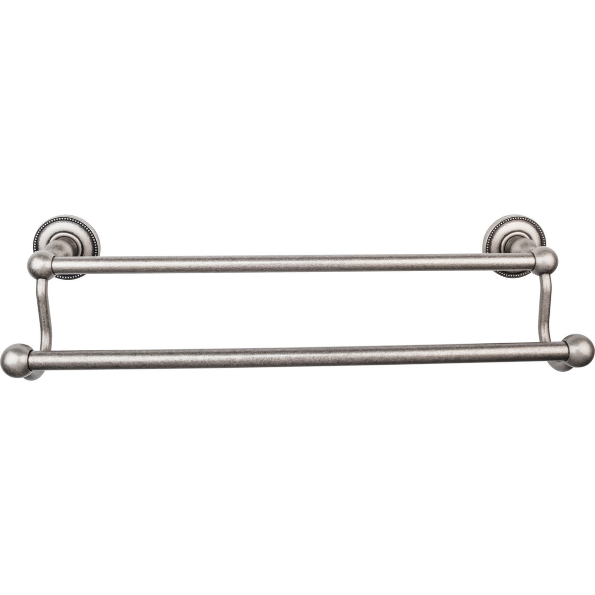 Top Knobs ED7APA: 18" cc Edwardian Bath Double Towel Bar - Antique Pewter