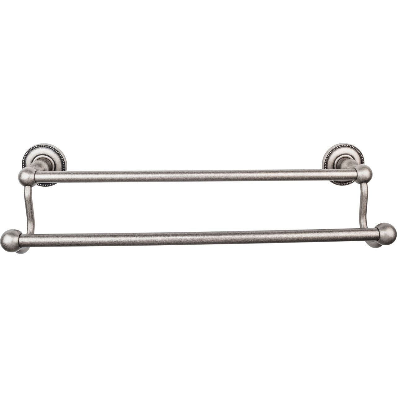 Top Knobs ED7APA: 18" cc Edwardian Bath Double Towel Bar - Antique Pewter