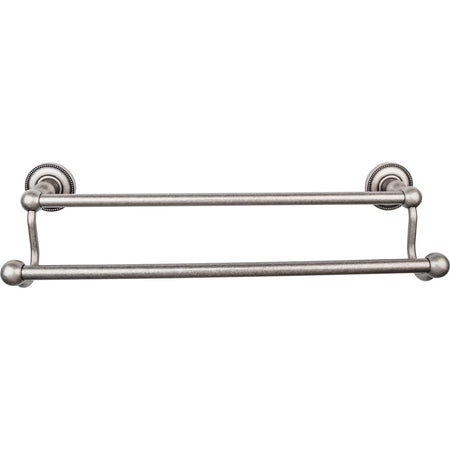 Top Knobs ED7APA: 18" cc Edwardian Bath Double Towel Bar - Antique Pewter