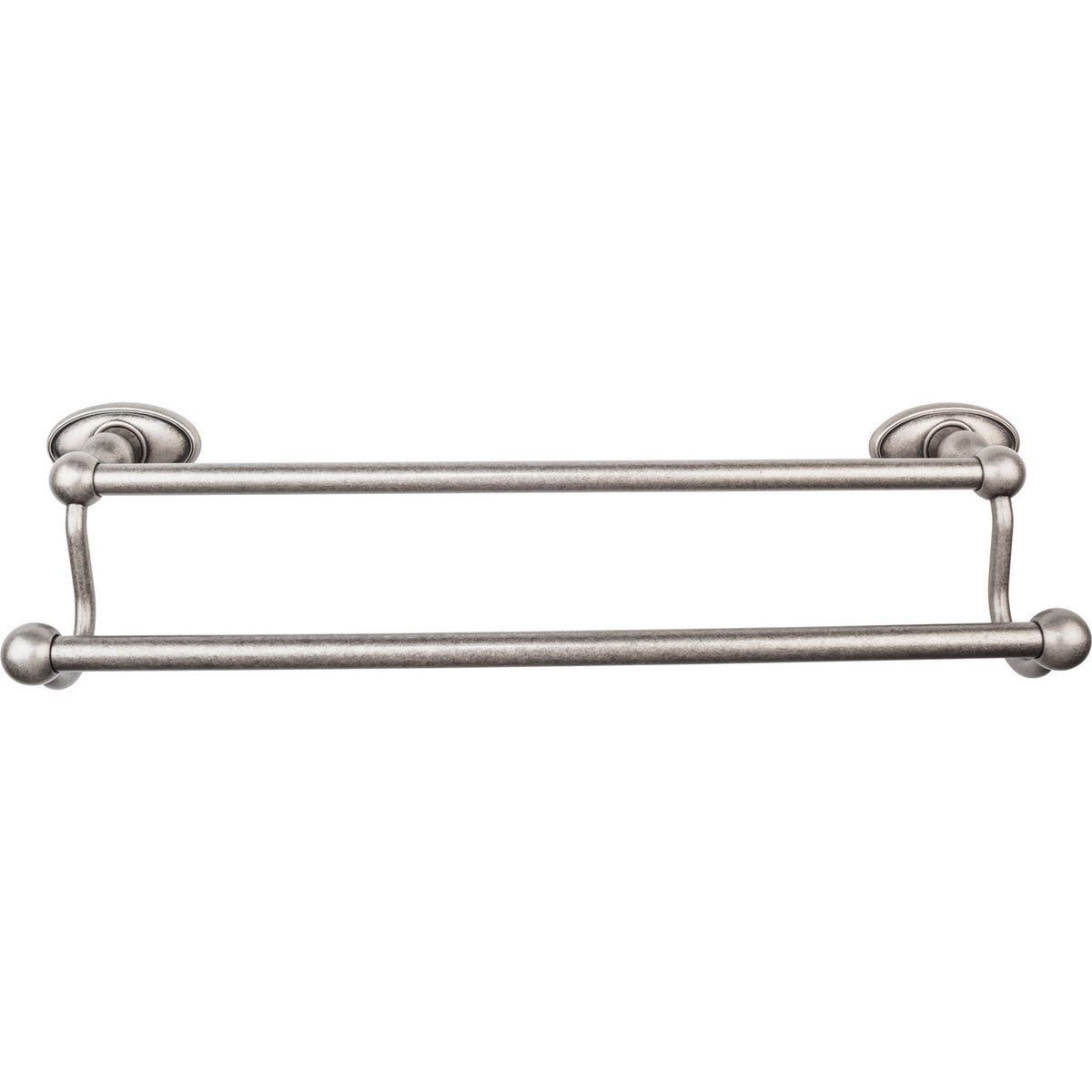 Top Knobs ED7APC: 18" cc Edwardian Bath Double Towel Bar - Antique Pewter