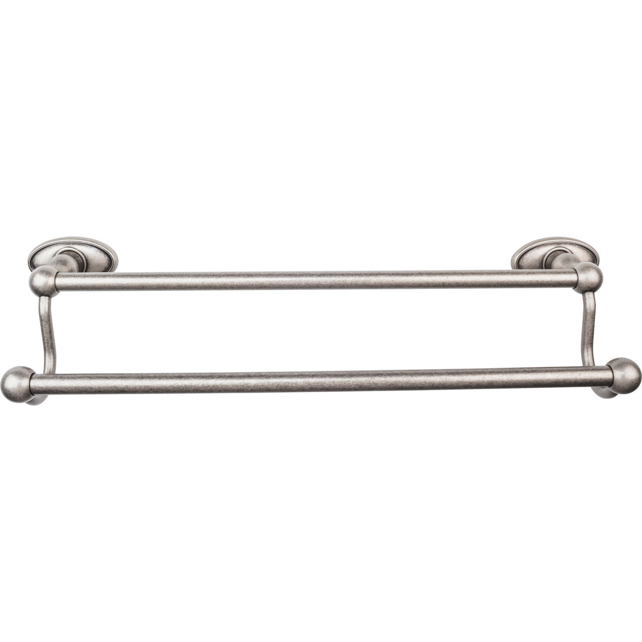 Top Knobs ED7APC: 18" cc Edwardian Bath Double Towel Bar - Antique Pewter