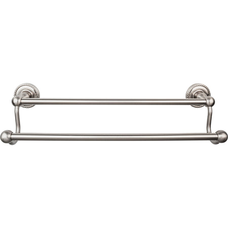 Top Knobs ED7BSNF: 18" cc Edwardian Bath Double Towel Bar - Brushed Satin Nickel
