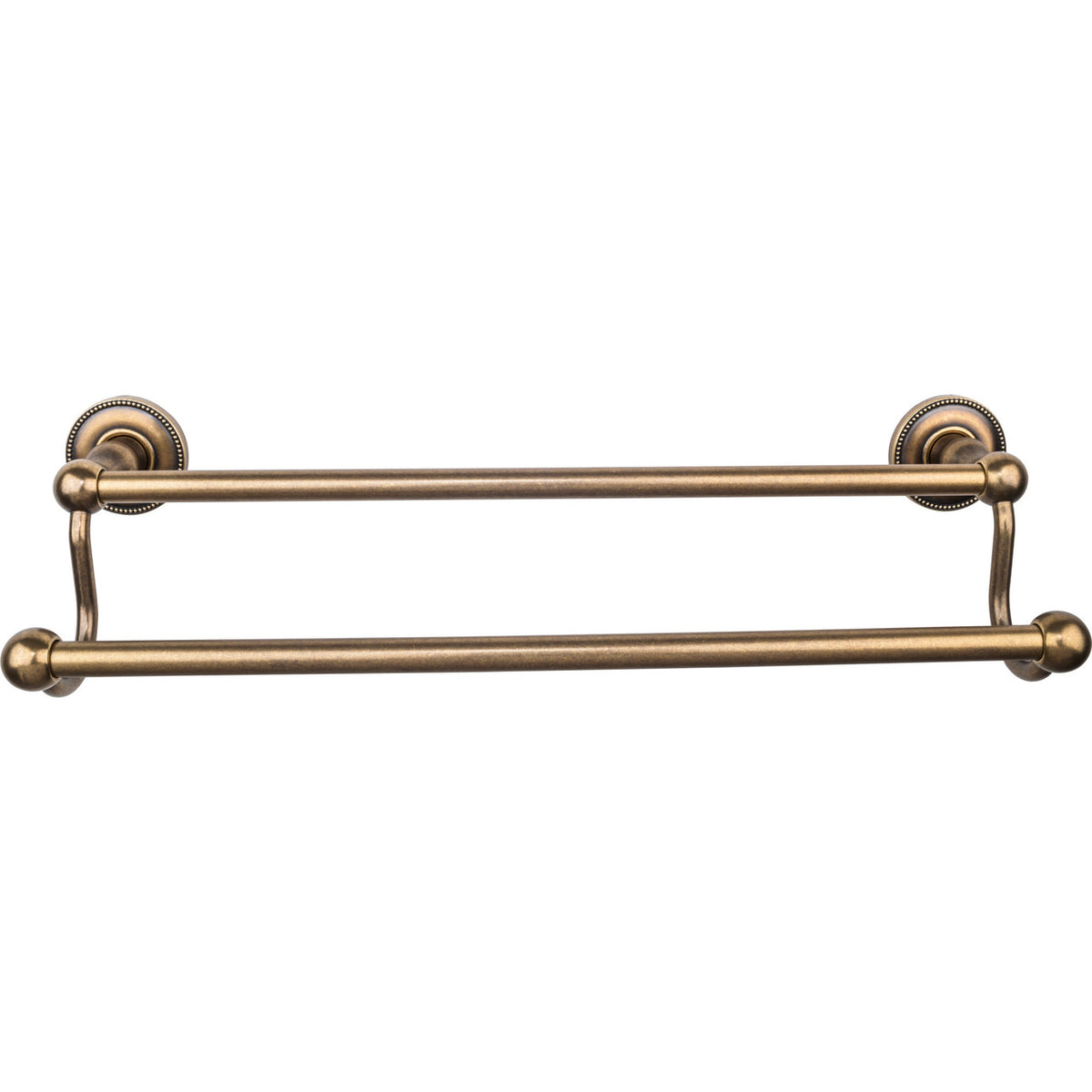 Top Knobs ED7GBZA: 18" cc Edwardian Bath Double Towel Bar - German Bronze