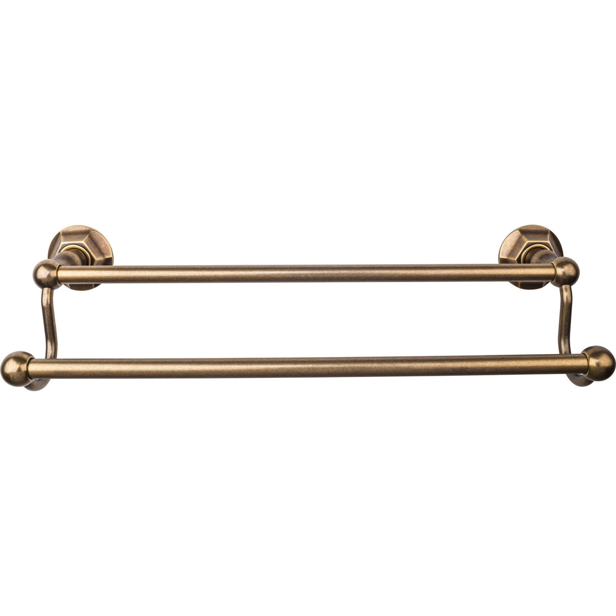 Top Knobs ED7GBZB: 18" cc Edwardian Bath Double Towel Bar - German Bronze