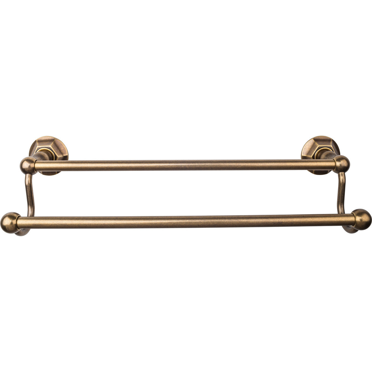 Top Knobs ED7GBZB: 18" cc Edwardian Bath Double Towel Bar - German Bronze