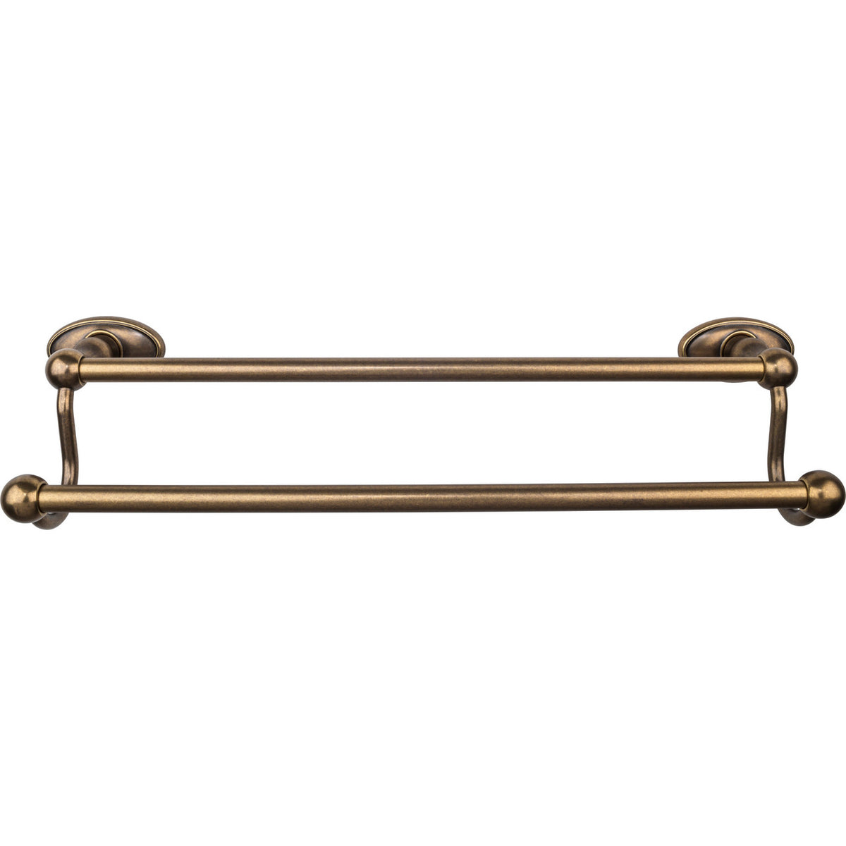 Top Knobs ED7GBZC: 18" cc Edwardian Bath Double Towel Bar - German Bronze
